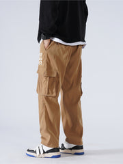 Men's Drawstring Cargo Pants for Spring/Fall