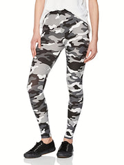 Camo Print High Waist Skinny Leggings Casual Every Stretchy Leggings