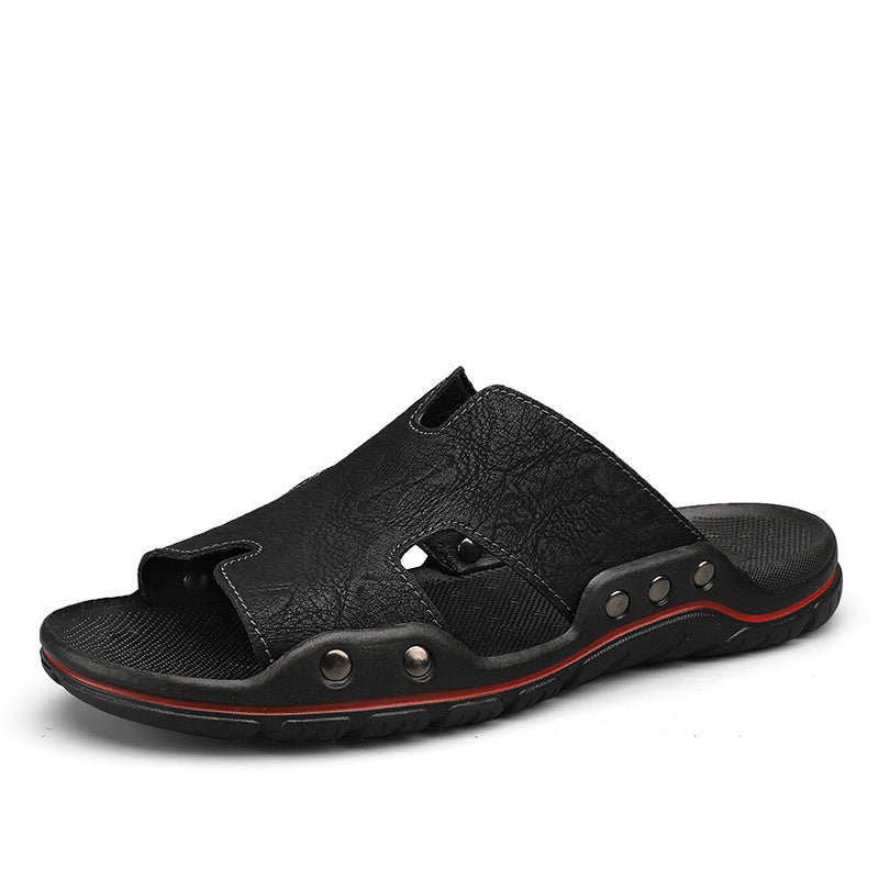 Men's Non Slip Open Toe Slippers Indoor Outdoor Beach Shoes
