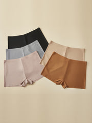5pcs Seamless Low Waist Boyshorts Panties Women's Lingerie