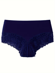 5 Pack Plus Size Lace Seamless High Stretch Briefs