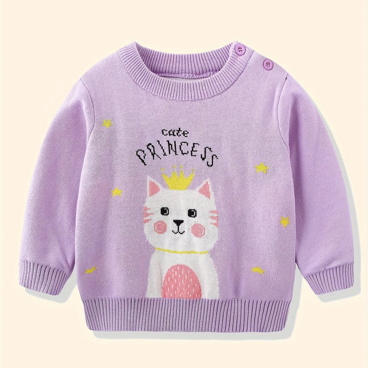 Baby Animal Jacquard Top Pullover Sweater