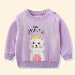 Baby Animal Jacquard Top Pullover Sweater