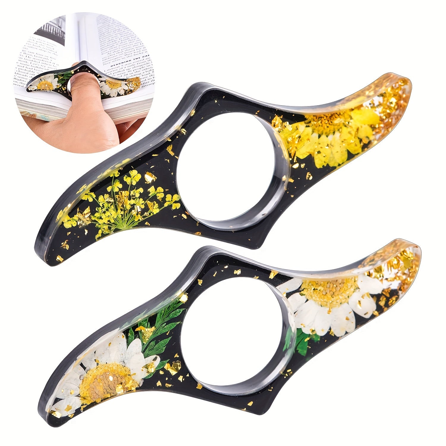 Book Page Holder Thumb Book Page Holder Dried Flowers For Resin
