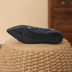 Women's Dark Denim Slip-On Flats Lightweight Walking Shoes