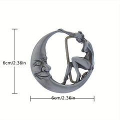 Moon Beauty Belt Buckle - Novelty Fashion Accessory
