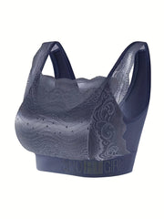 Comfy Lace Wireless Bra Full Coverage Stretch Bra