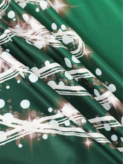 Girls Christmas Tree Print Dress Casual Holiday Gift