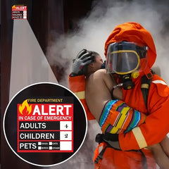 5pcs Emergency Alert Personnel And Pet Window Stickers Set