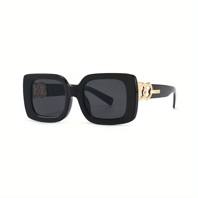 Y2K Square Sunglasses Men Women Tortoiseshell Gradient Anti Glare UV400