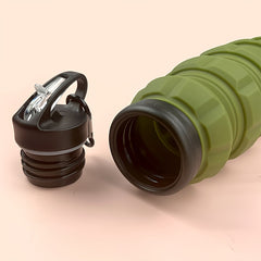 Foldable Silicone Water Cup Leakproof Bottle Portable for Fitness Travel