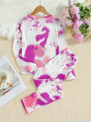 Kid's 2pcs MAMA IS MY BESTIE Print Pajamas Set