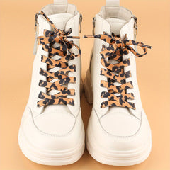 Leopard Print Flat Laces Polyester Colorful Webbing