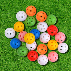 24-Pack Plastic Golf Balls for Backyard Practice and Swing Training