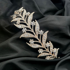 Crystal Leaf Alloy Crown Tiara Headdress Bridal Hair Jewelry
