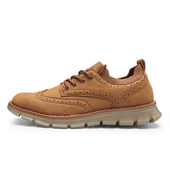 Men's Wingtip Brogue Lace Up Business Casual Shoes