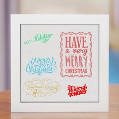 Xmas Clear Stamps: Blessing Words Silicone Stamps DIY Scrapbooking Supplies