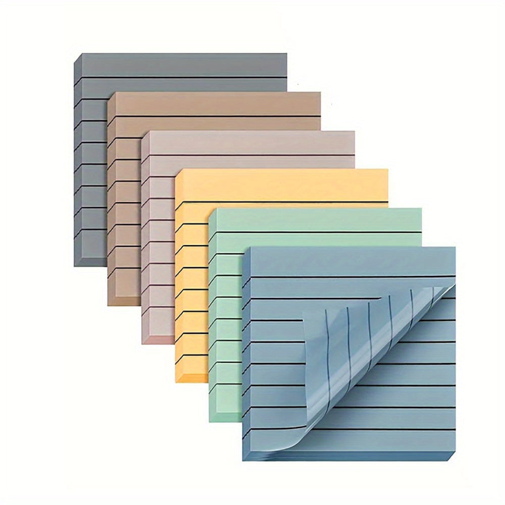 6 Pack Self Adhesive Square Sticky Notes 50 Pages Each Office Study Daily Use