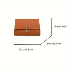 Leather Women's Handbag with Detachable Strap Shoulder Bag