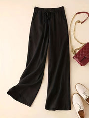 Drawstring Wide Leg Pants Casual Loose Pants