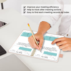 Meeting Notebook For Work With Action Items - Project Planner Notebook