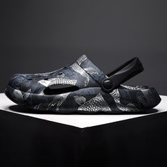 Men Women Fish Print Clogs Lightweight Sandals