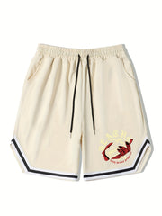 Men's Death Print Basketball Shorts - Casual Workout Shorts for Summer