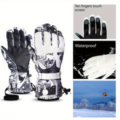 Warm Waterproof Skiing Gloves Touch Screen Outdoor Sports