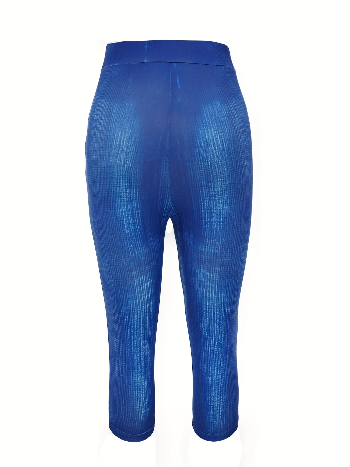 Solid Stretchy Skinny Cropped Jeggings for Women