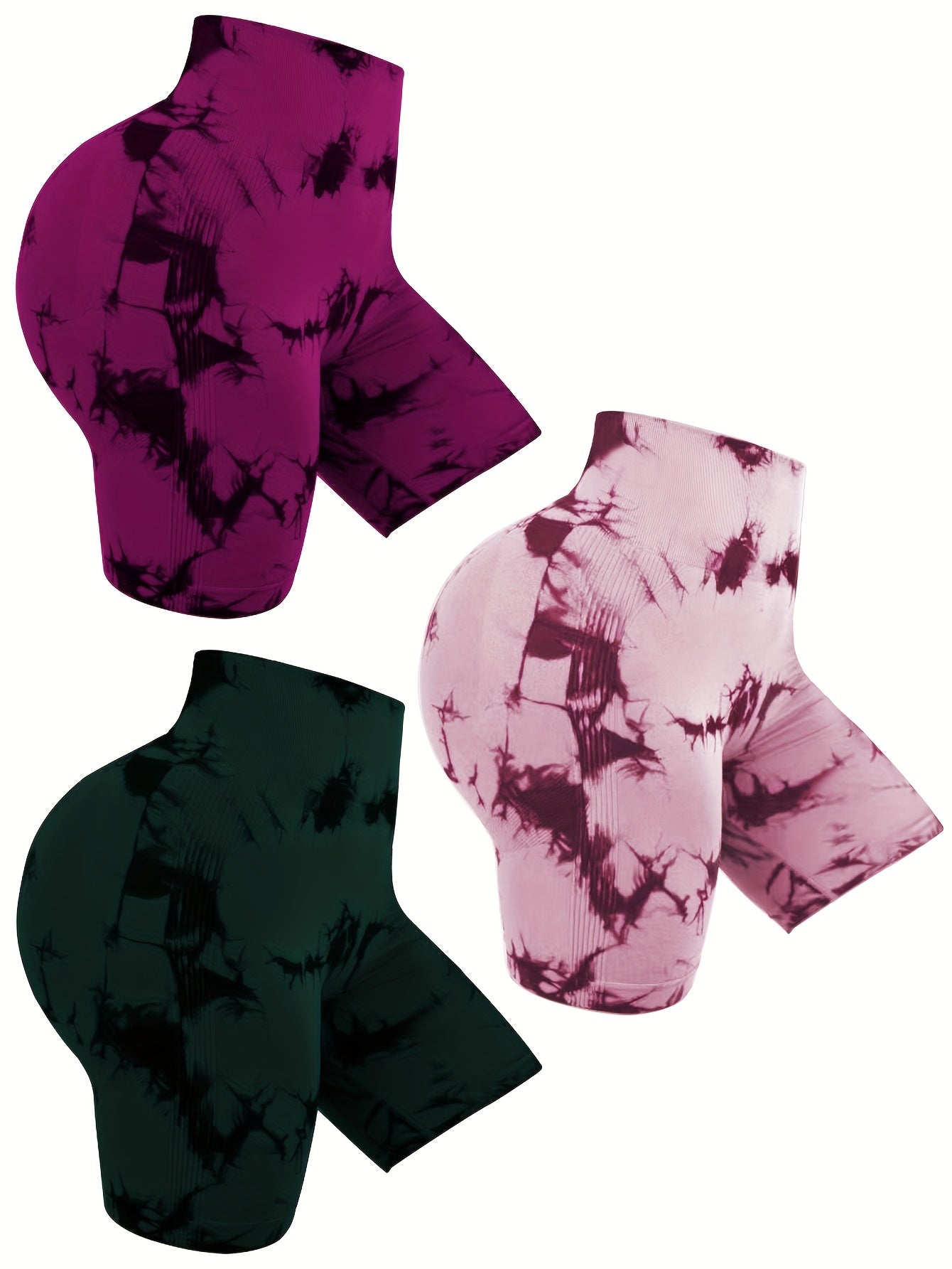 Tie Dye Yoga Sports Shorts Women's Fitness Tight Shorts