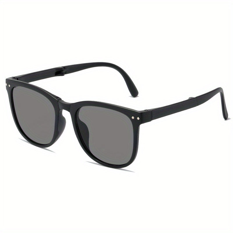 Foldable Square Frame Sunglasses Portable Outdoor Glasses UV400