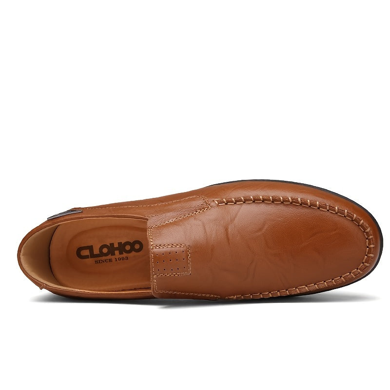 CLOHOO Custom Leather Loafers Lightweight Casual Sneakers