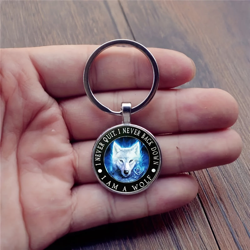 Vintage Wolf Keychain For Boys Birthday Gift