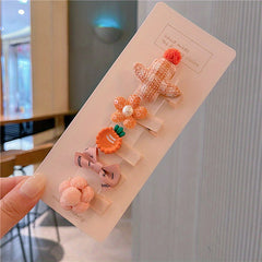 Girls' Bow Flower Mushroom Heart Hair Clips
