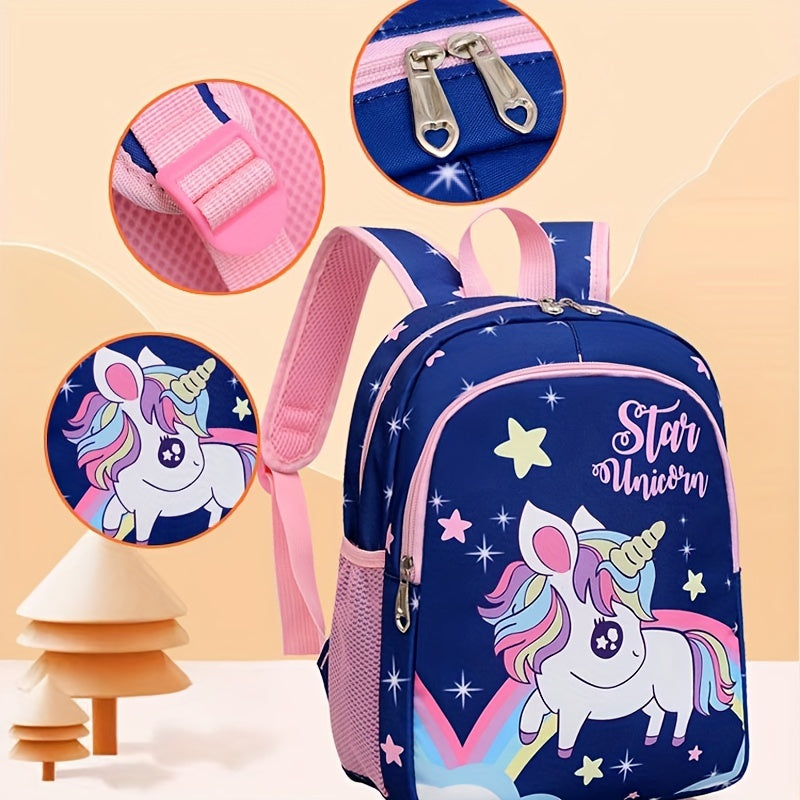 Kids Cartoon Pony School Bag Casual Waterproof Backpack