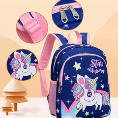Kids Cartoon Pony School Bag Casual Waterproof Backpack