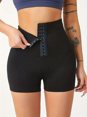 High Waist Buckles Shorts Slim Versatile Casual