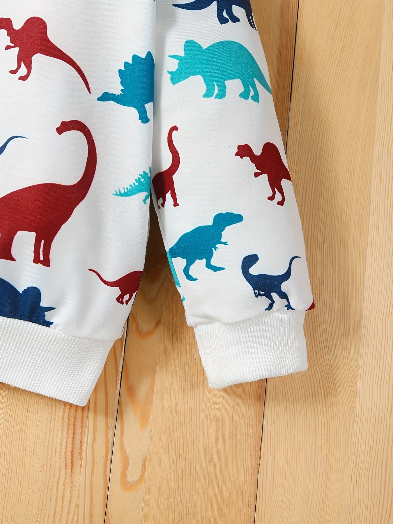 Toddler Boy's Dino Sweatshirt & Sweatpants Set for Spring Fall