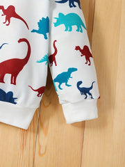 Toddler Boy's Dino Sweatshirt & Sweatpants Set for Spring Fall