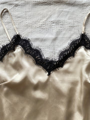 Lace Trim Pajama Set V Neck Cami Top & Pants Women's Sleepwear