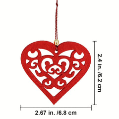 20pcs Christmas Heart Hanging Decoration for Door and Mall Shop