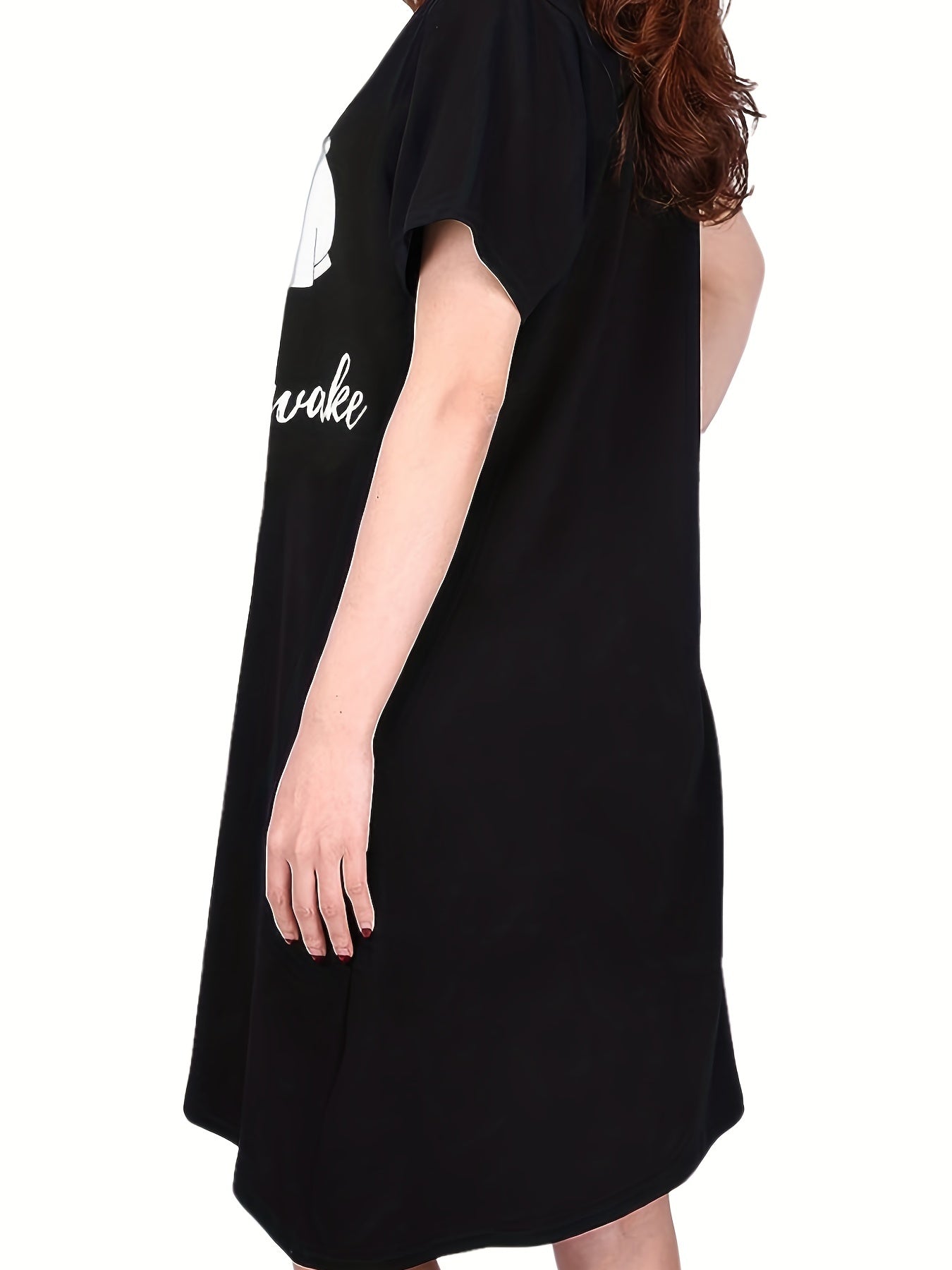 Bear Print NightDress Short Sleeve Pajama Dress