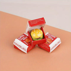 Hamburger Dollhouse Accessory Realistic Red & Yellow Food Toy