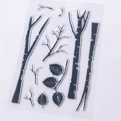 Branches Leaves Clear Stamps For Holiday Card Making Decoration
