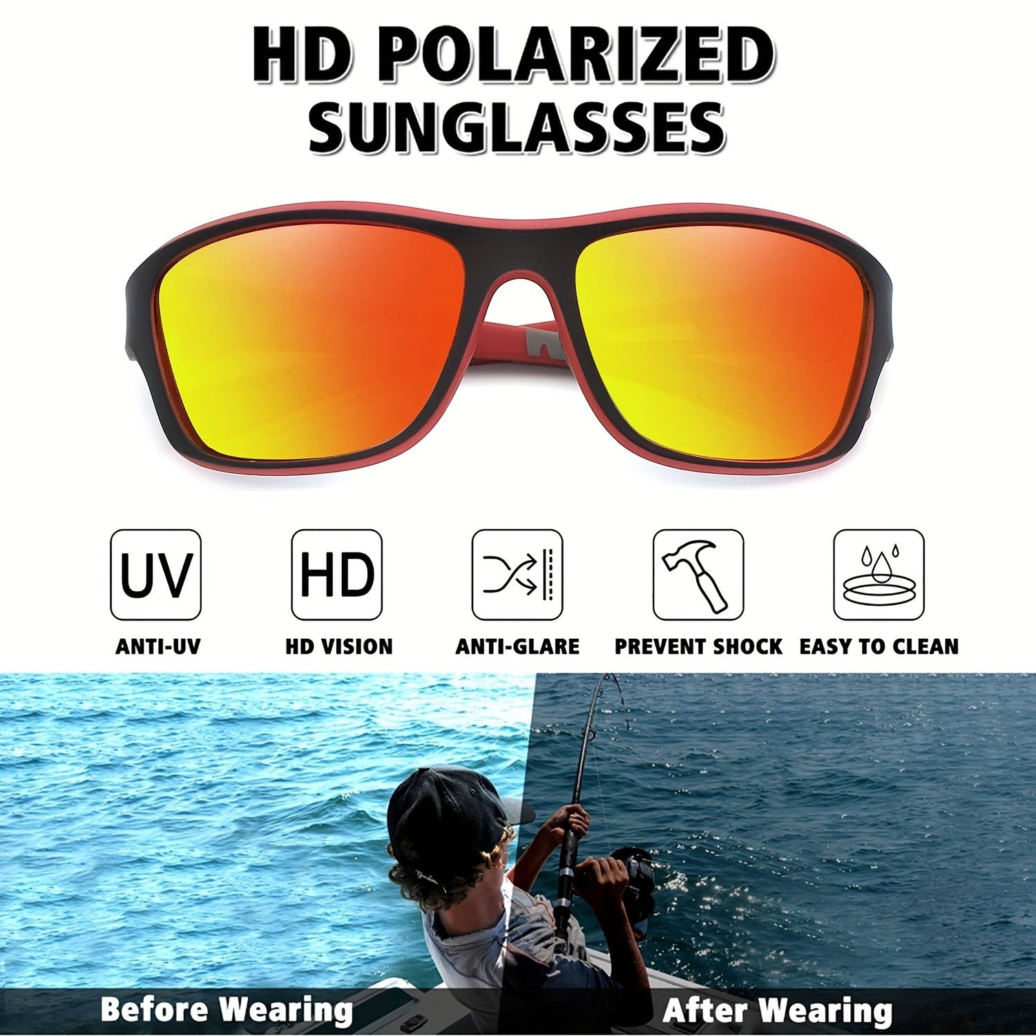 Men Sports Polarized Sunglasses Cycling Protective Glasses