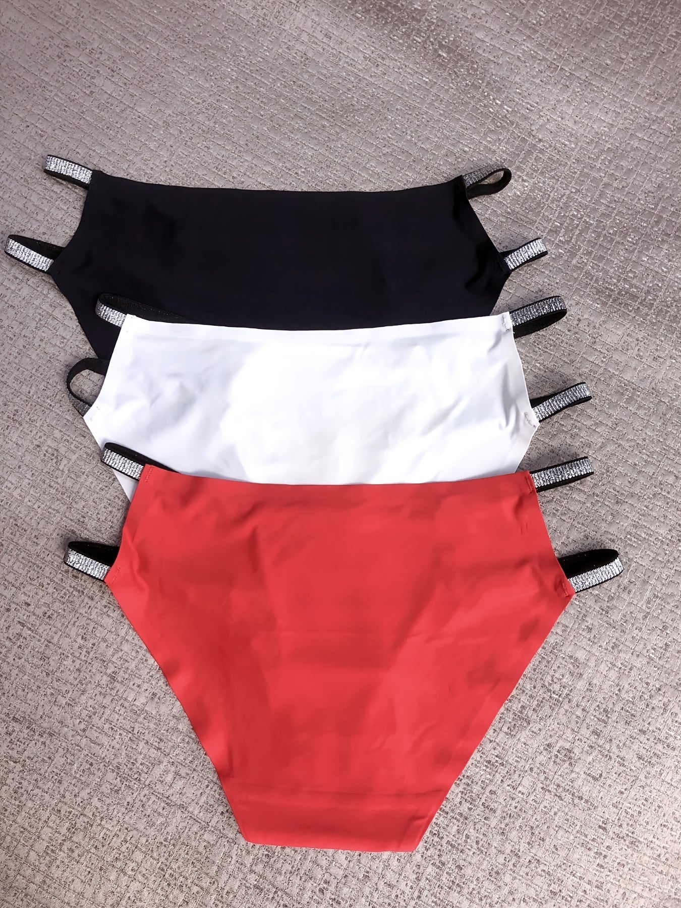 3pcs Seamless Briefs Soft & Breathable Women's Lingerie