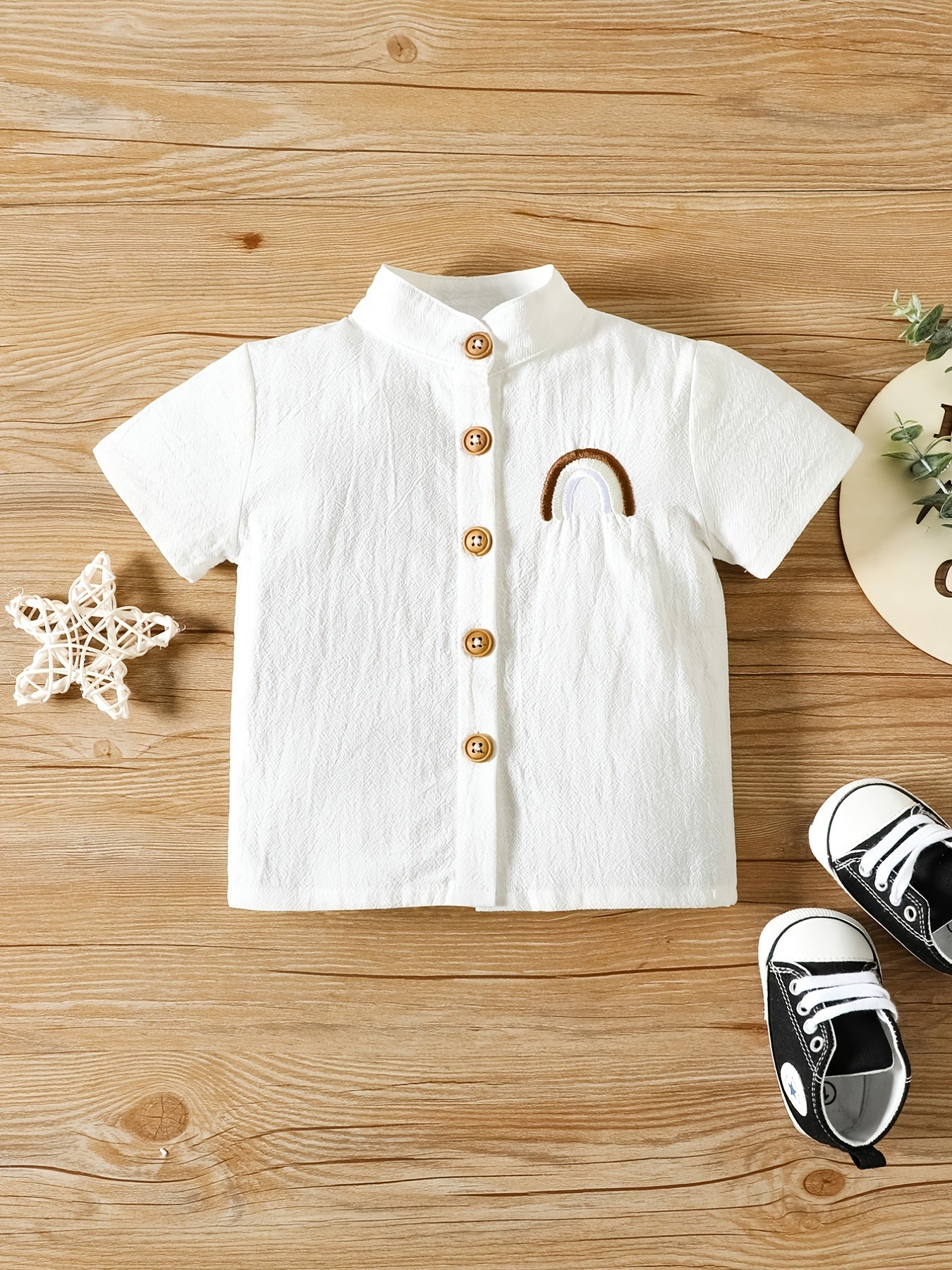 2pcs Baby Boys Short Sleeve Shirt & Shorts Set