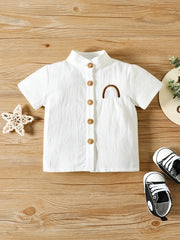 2pcs Baby Boys Short Sleeve Shirt & Shorts Set