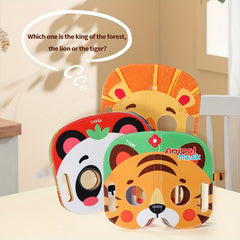 Animal Masks Picture Book Soft Fabric Educational Toy