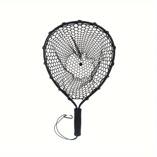 Portable Thickened Aluminum Alloy Silicone Fishing Landing Net